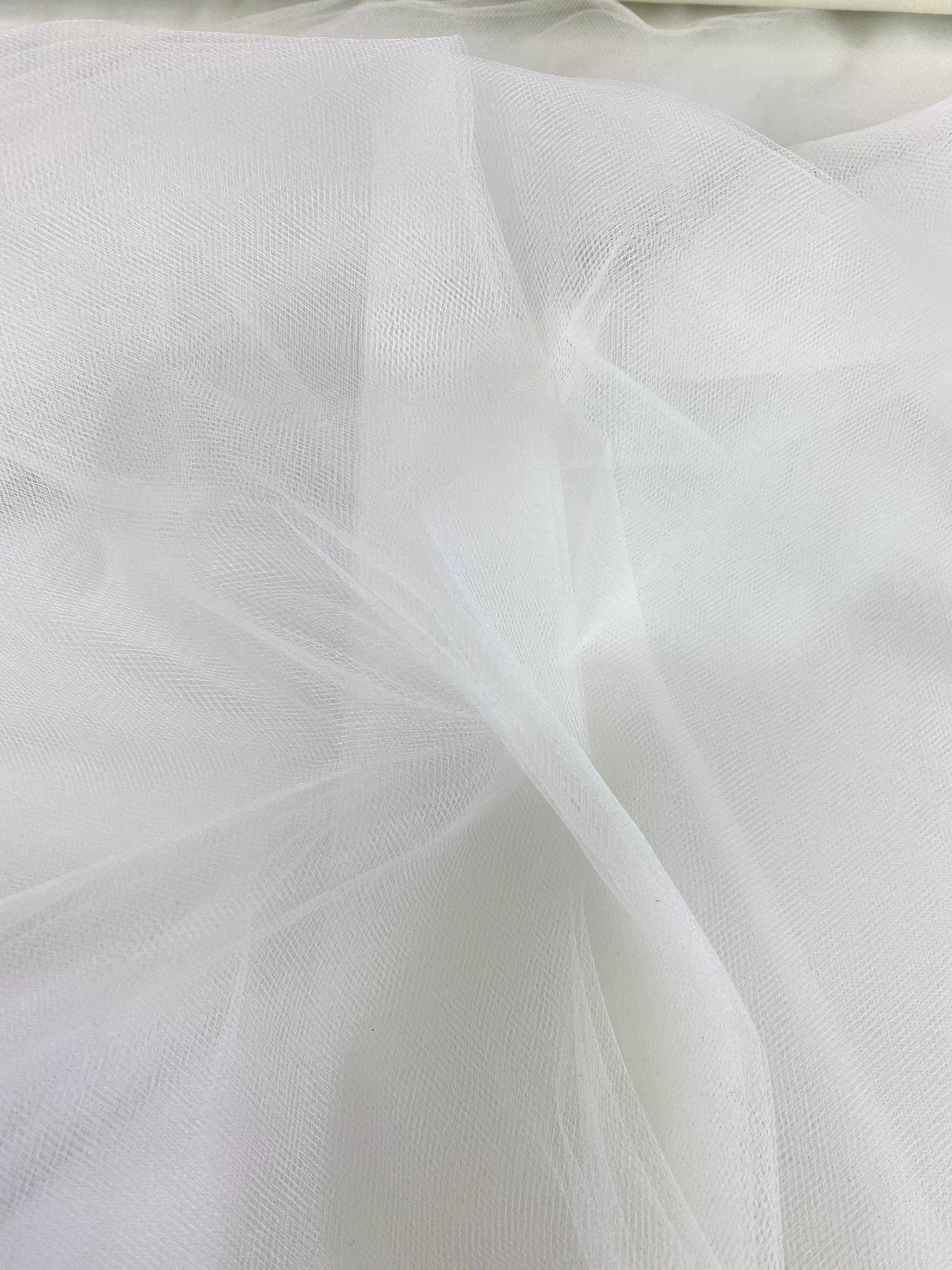 Tessuto tulle bianco larghezza 300cm al metro