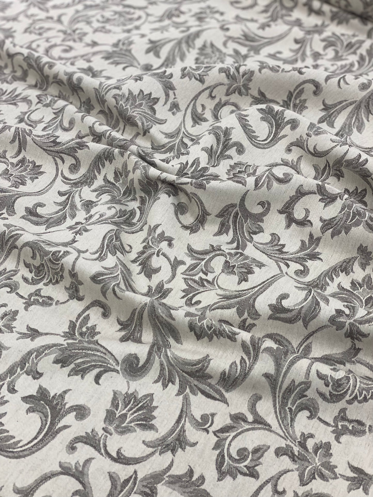 TESSUTO DAMASCATO GRIGIO DOUBLE FACE