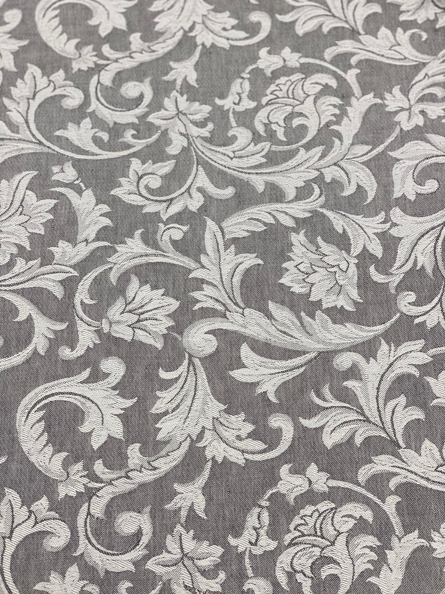TESSUTO DAMASCATO GRIGIO DOUBLE FACE